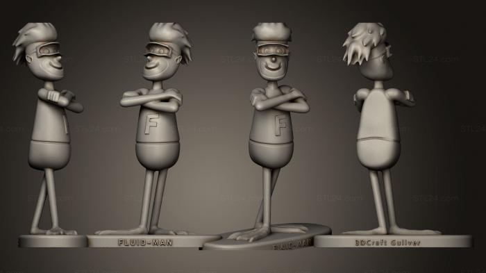 Статуэтки и статуи разные (ТЕКУЧИЙ Человек, STKR_0563) 3D модель для ЧПУ станка